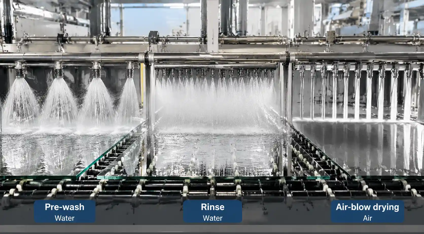 Food processing cleaning